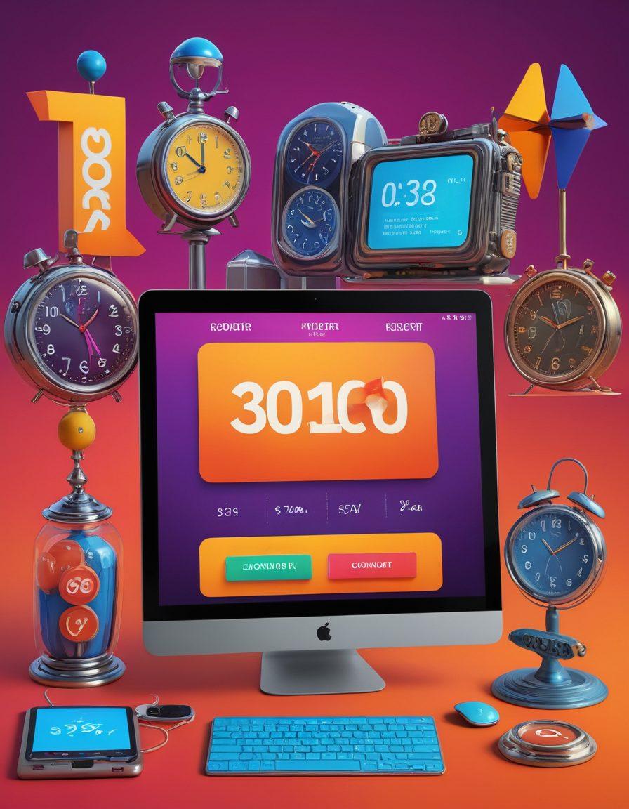 A dynamic scene of an online auction with excited bidders on their devices, iconic items on display, digital counter ticking down. The atmosphere should blend the community spirit with the high stakes of securing the best deals. Incorporate vibrant colors and a futuristic, sleek digital interface. super-realistic. vibrant colors.